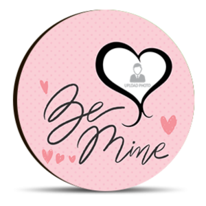 personalized round photo magnet
